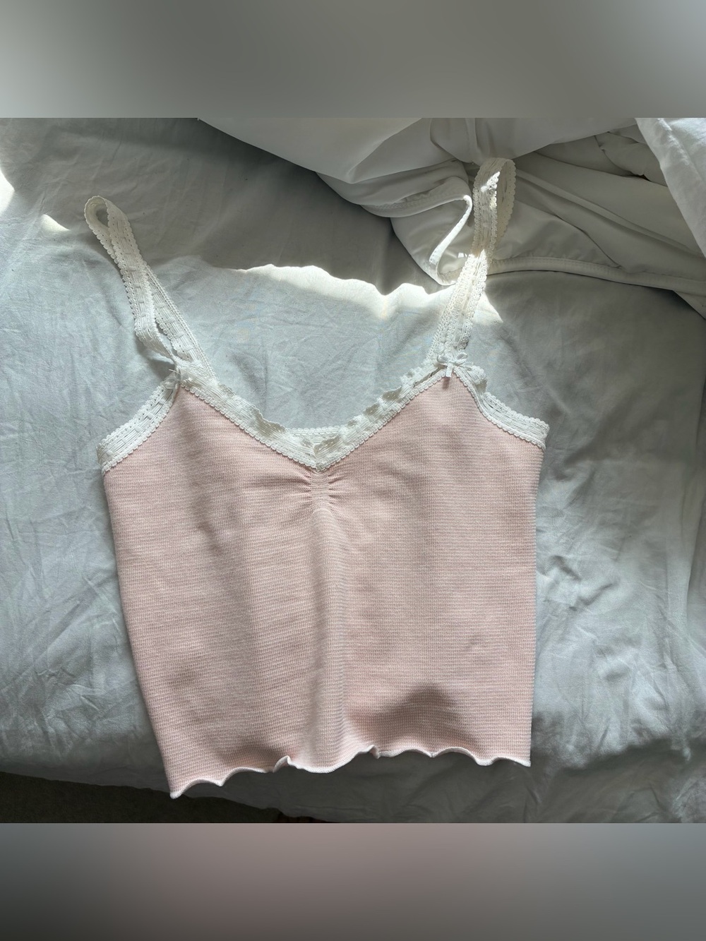 Out From Under for Urban Outfitters pink cropped top - Picture 2 of 6